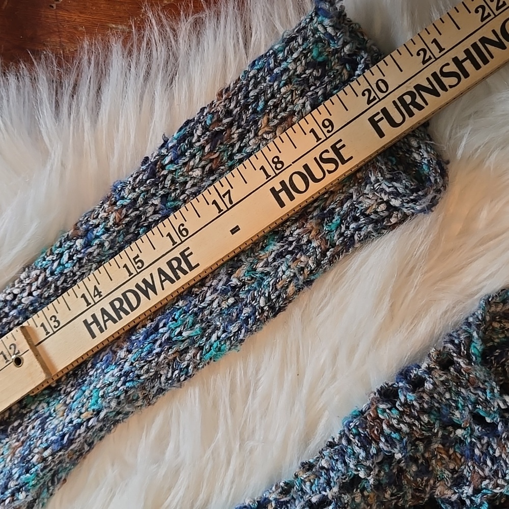 Free People Blue Knit Cardigan with Wooden Buttons - Picture 7 of 10